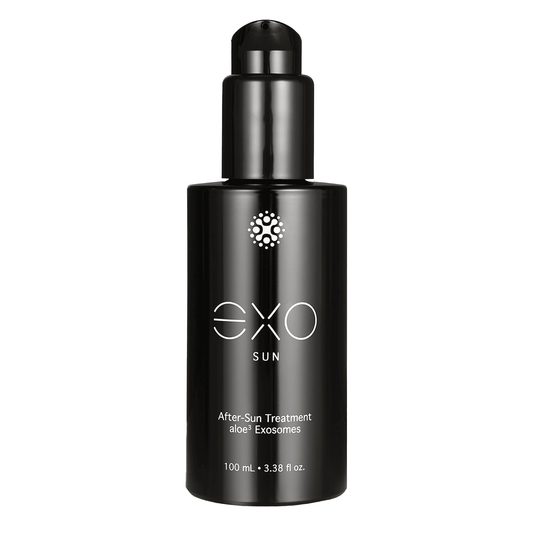 Exo Sun after-sun treatment pump bottle with aloe and exosomes
