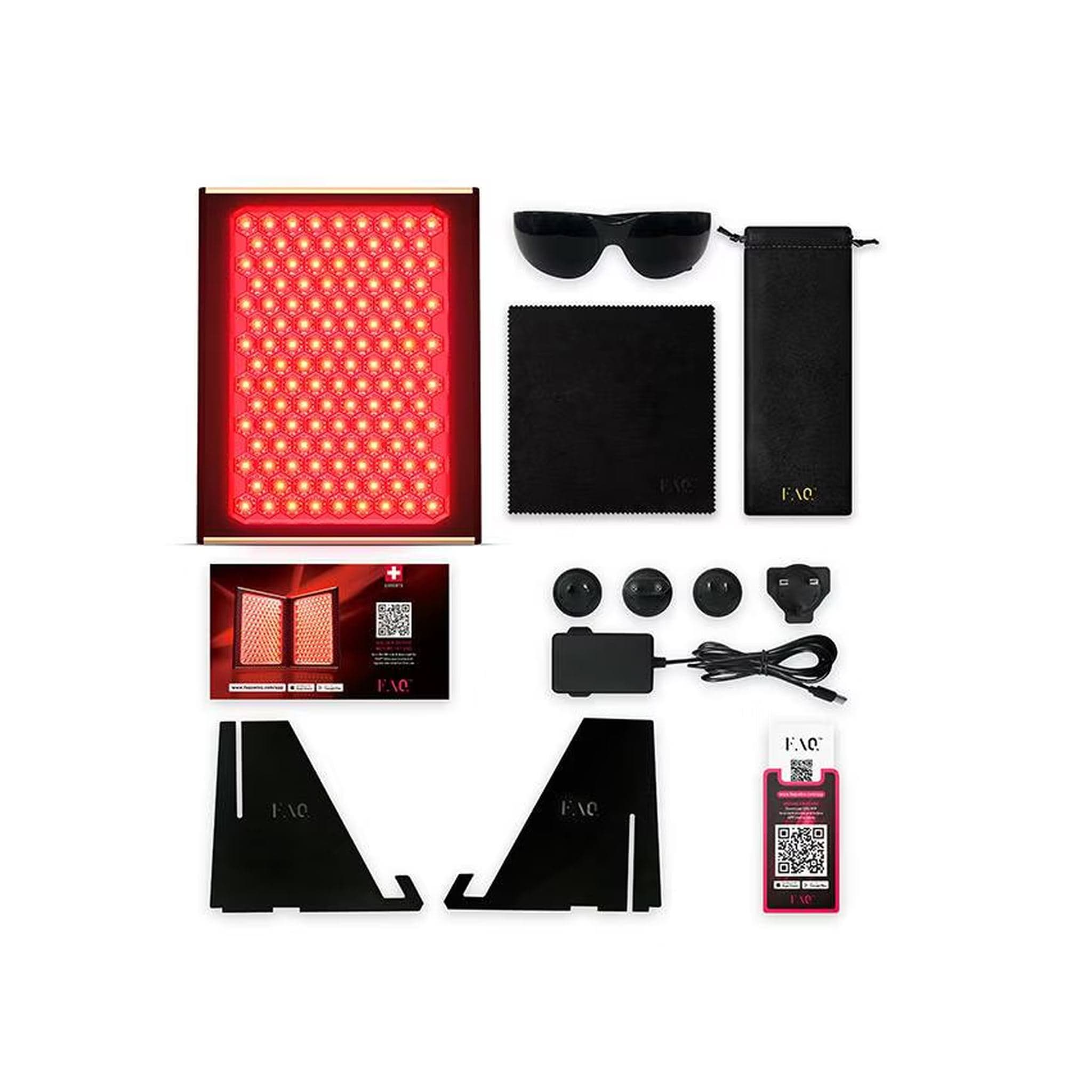 FAQ LED panel kit with glasses stand and cables