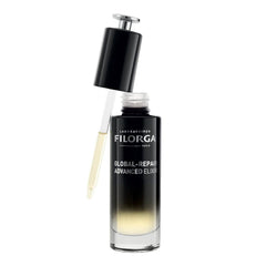 Filorga Global-Repair Advanced Elixir open dropper bottle showing serum applicator