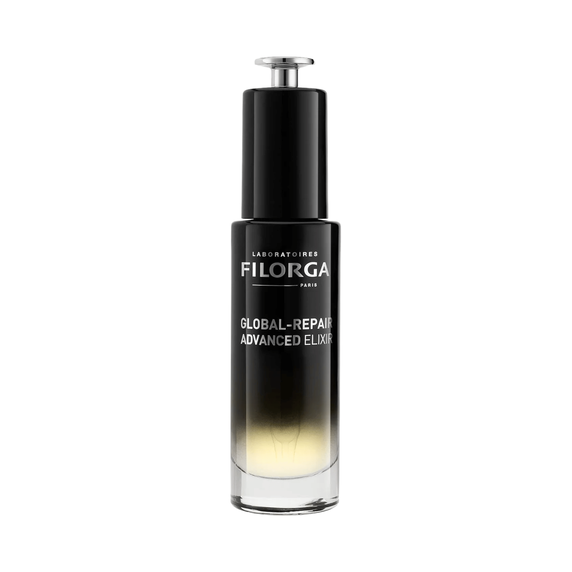 Filorga Global-Repair Advanced Elixir anti-aging face serum in black pump bottle