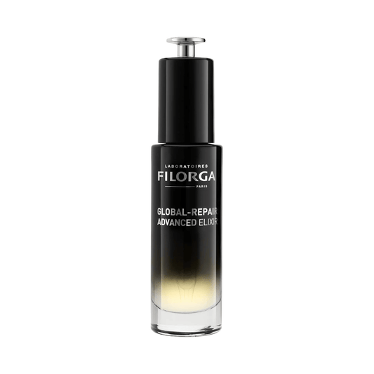 Filorga Global-Repair Advanced Elixir anti-aging face serum in black pump bottle