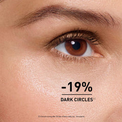 Close-up of brightened eye area showing 19% dark circle reduction with Filorga NCEF-Revitalize Eyes eye cream