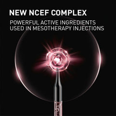 Filorga NCEF complex visualization showing powerful mesotherapy active ingredients for eye contour treatment