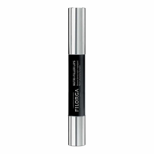 Filorga Nutri-Filler Lips nutri-plumping lip balm silver and black tube on white background