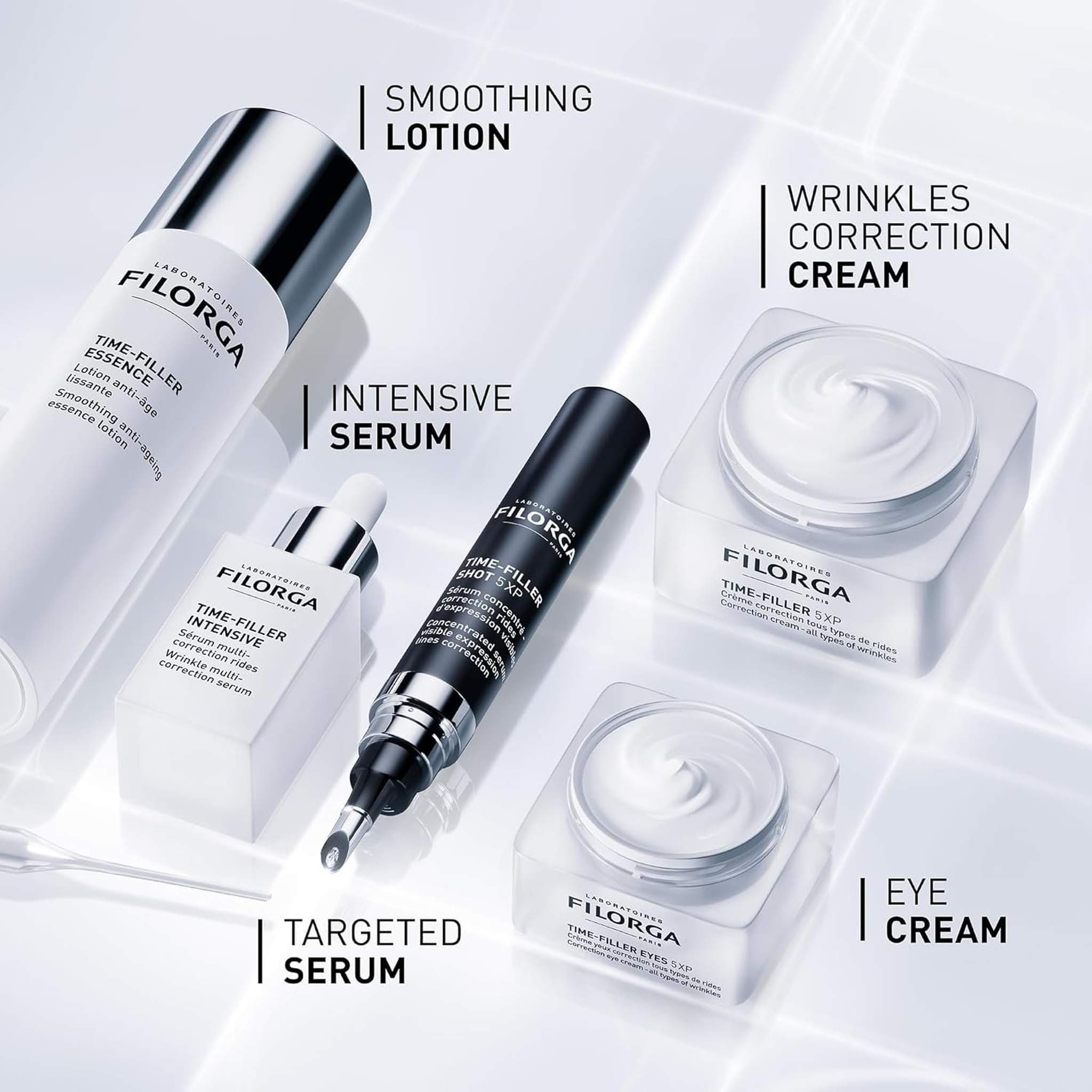 Filorga Time-Filler collection Shot 5XP Intensive serum Essence lotion Eyes 5XP eye cream and wrinkle correction cream