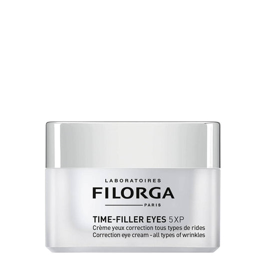 Filorga Time-Filler Eyes 5XP correction eye cream for all types of wrinkles closed jar on white background