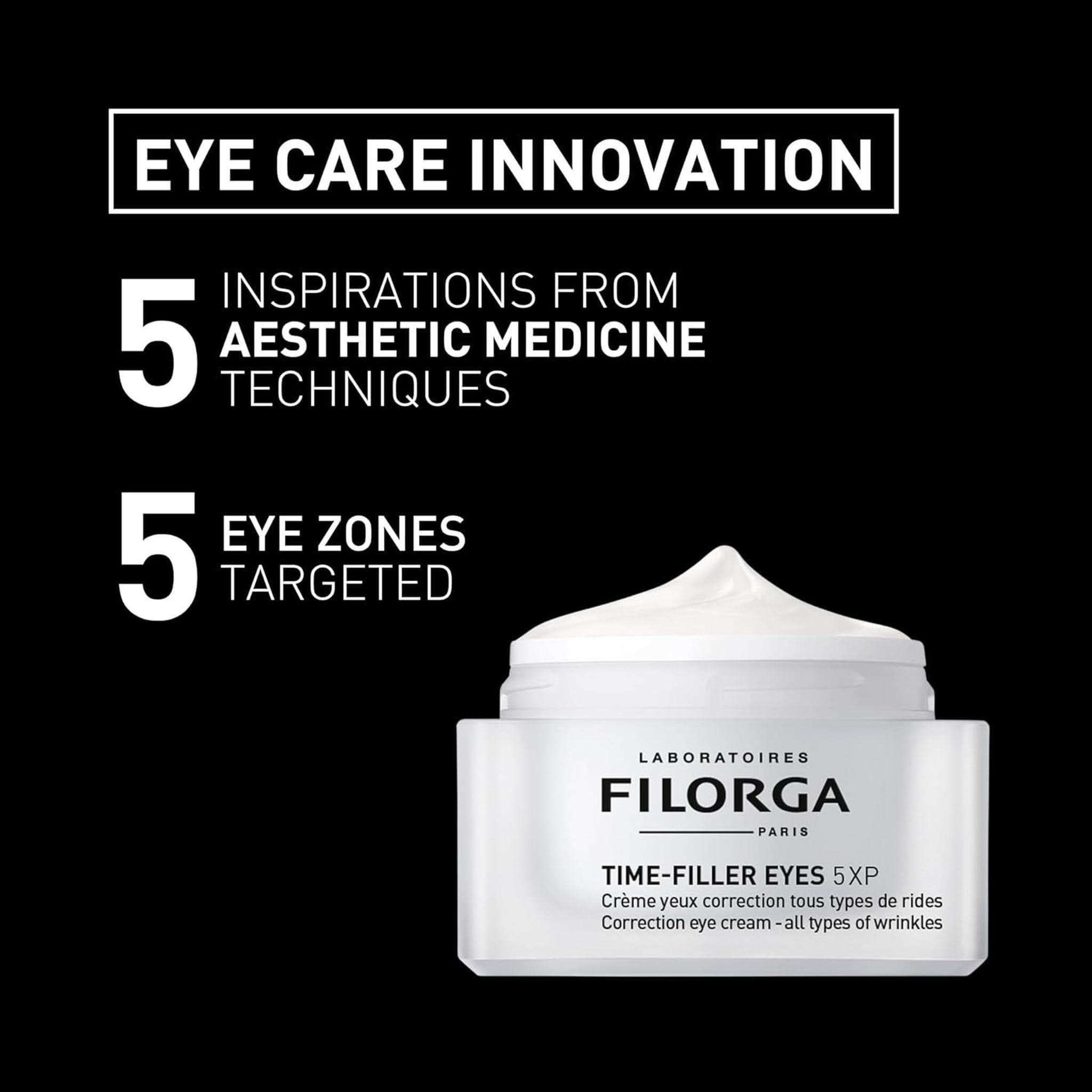 Filorga Time-Filler Eyes 5XP eye care innovation 5 inspirations from aesthetic medicine 5 eye zones targeted