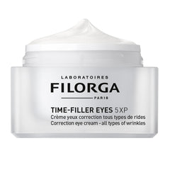 Filorga Time-Filler Eyes 5XP open jar showing white cream texture on white background