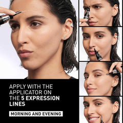 Filorga Time-Filler Shot 5XP how to apply with applicator on 5 expression lines morning and evening step by step