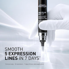 Filorga Time-Filler Shot 5XP smooths 5 expression lines in 7 days precision applicator demonstration