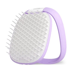 FOREO FLIP plus detangling hair brush with flip-out lavender handle and flexible white bristles