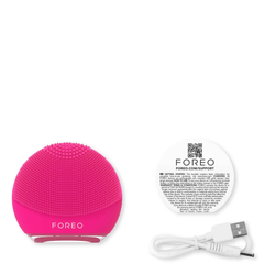 Foreo Luna 4 play device with USB charging cable and manual 3