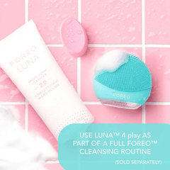 Foreo Luna 4 play mint brush with Luna cleanser in shower routine 6
