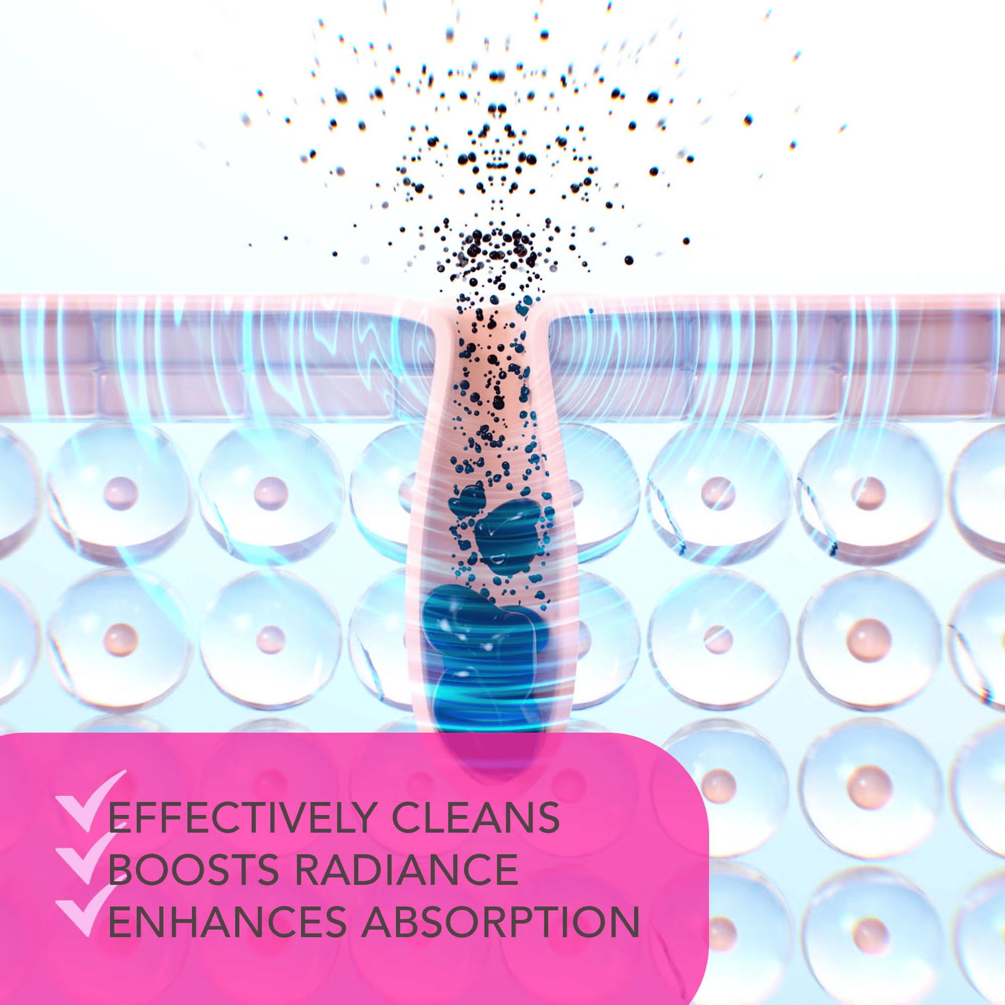 Foreo Luna 4 play T-Sonic technology cleansing pores illustration 4