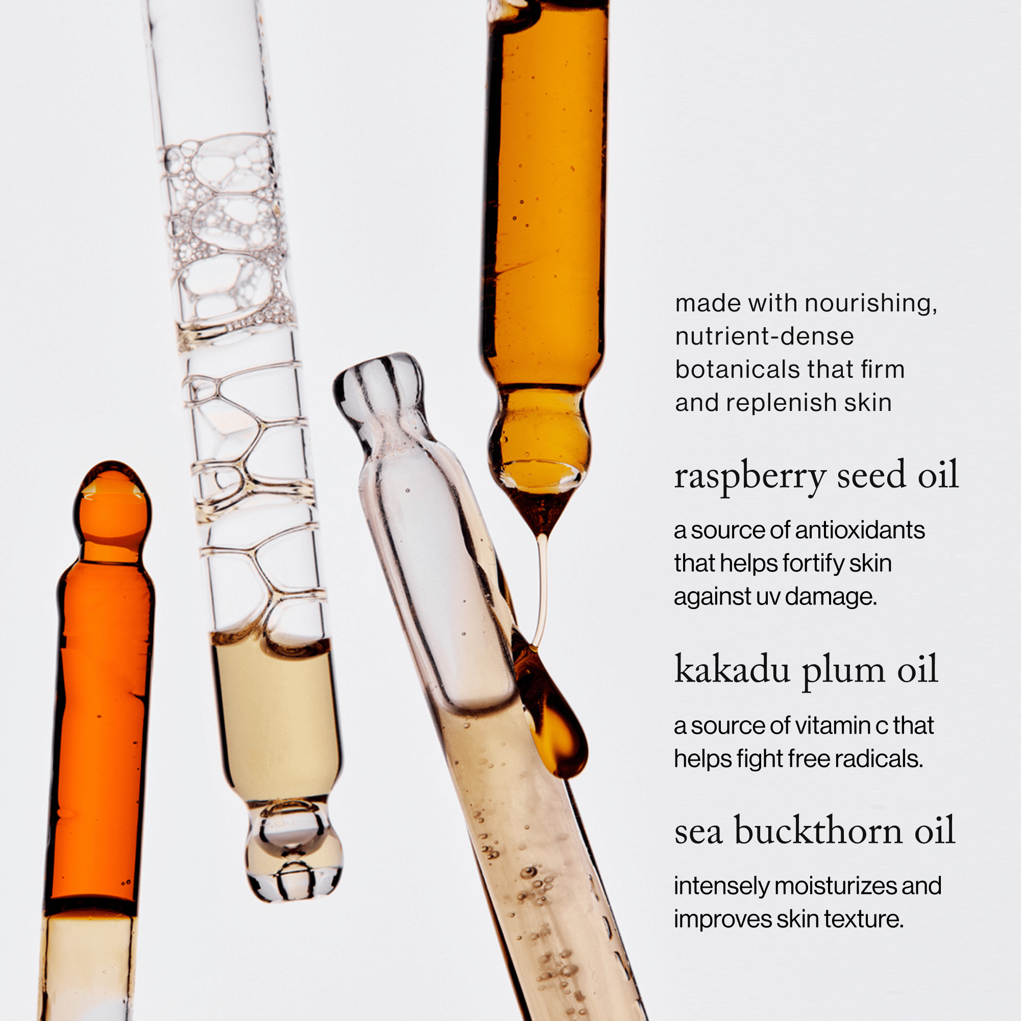 goop Beauty Afterglow Body Oil nourishing body oil with sea buckthorn, raspberry seed oil, and squalane for hydrated glowing skin. Available at Exclusive Beauty Club.