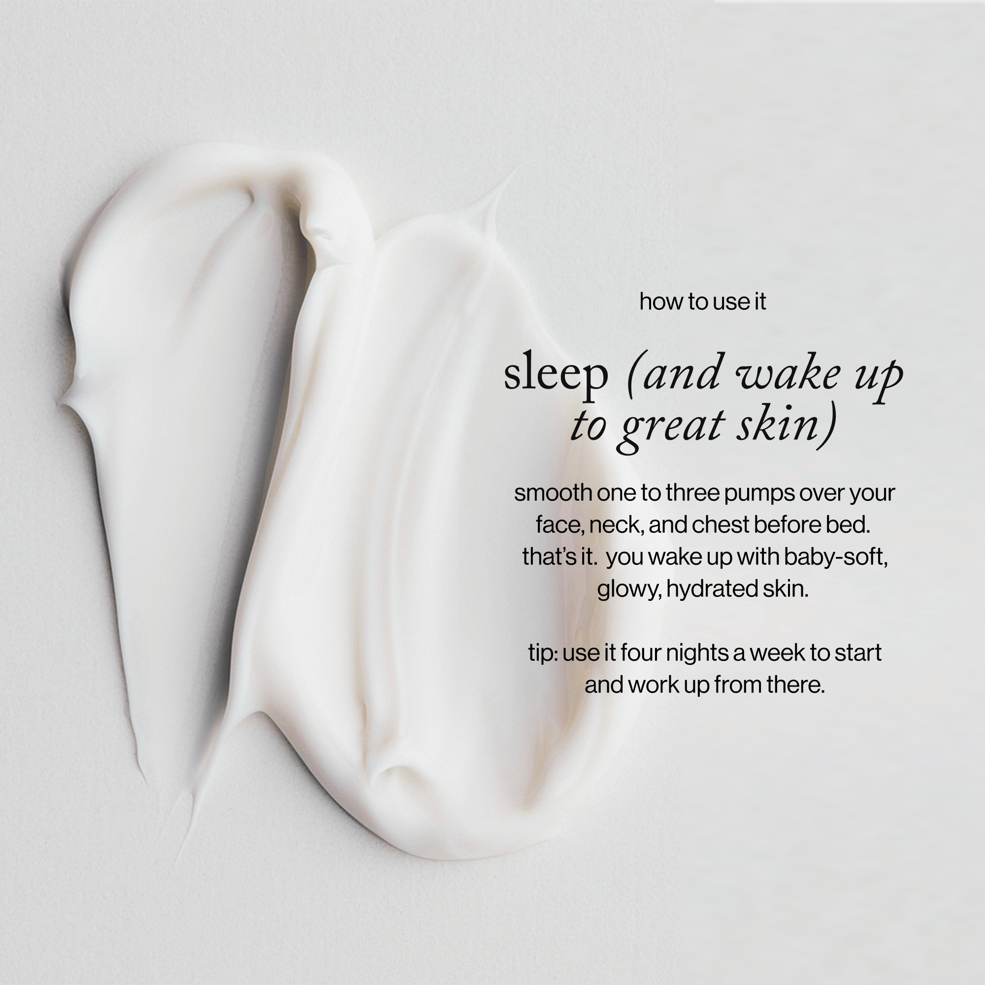 goop Beauty Dark Spot Exfoliating Sleep Milk overnight exfoliating serum with glycolic and lactic acids to smooth texture and fade dark spots. Available at Exclusive Beauty Club.