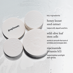 goop Beauty Lift + Depuff Eye Masks hydrating under-eye patches with niacinamide and beta-glucan to reduce puffiness and brighten dark circles. Available at Exclusive Beauty Club.