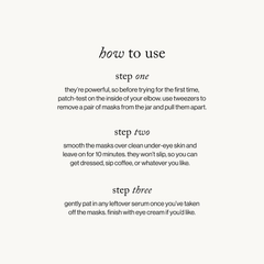 goop Beauty Lift + Depuff Eye Masks hydrating under-eye patches with niacinamide and beta-glucan to reduce puffiness and brighten dark circles. Available at Exclusive Beauty Club.