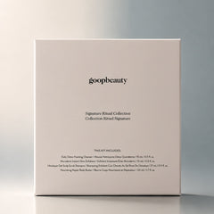 goop beauty Signature Ritual Collection gift box on neutral gradient background
