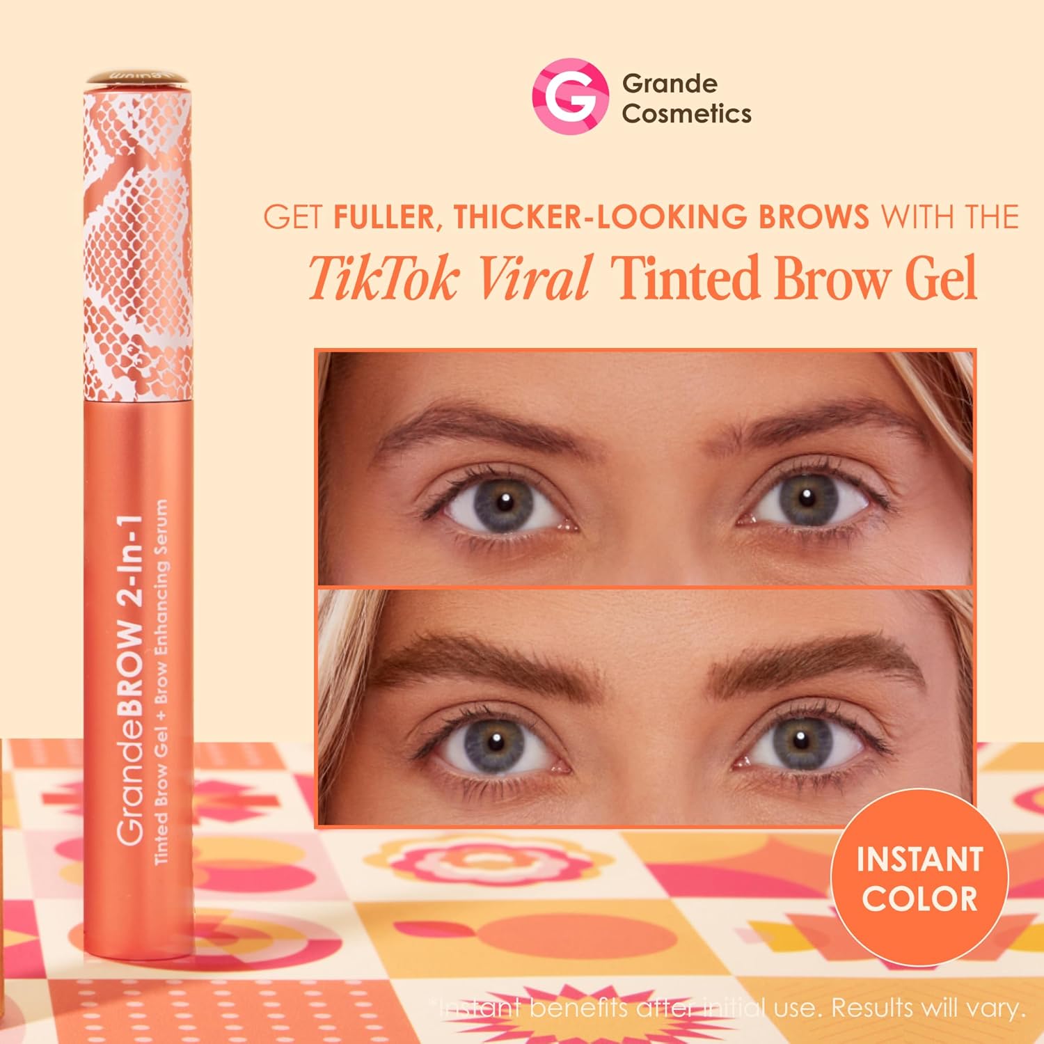 Grande Cosmetics GrandeBROW 2-in-1 Tinted Brow Gel + Brow Enhancing Serum 5