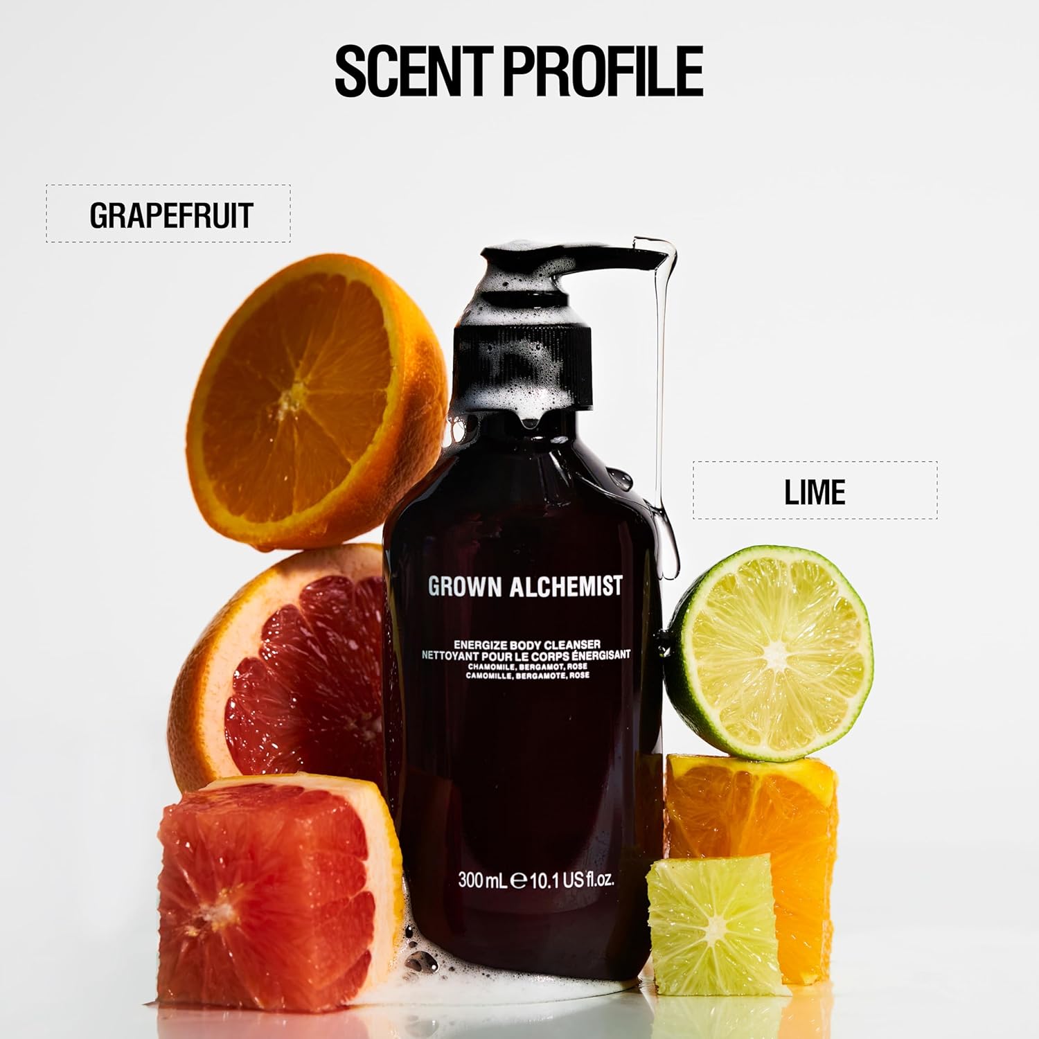 Grown Alchemist Energize Body Cleanser citrus and botanical aroma