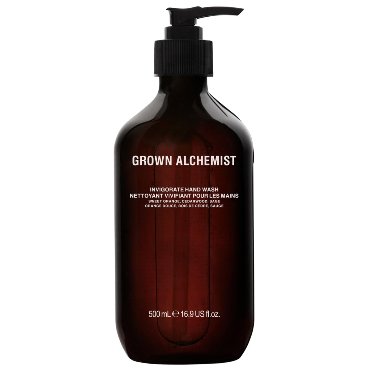 Grown Alchemist Invigorate Hand Wash 500ml natural plant-based hand cleanser bottle