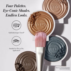 Hydra Eyes Quartet eyeshadow palette shown ophthalmologist tested and suited for wet or dry use 6