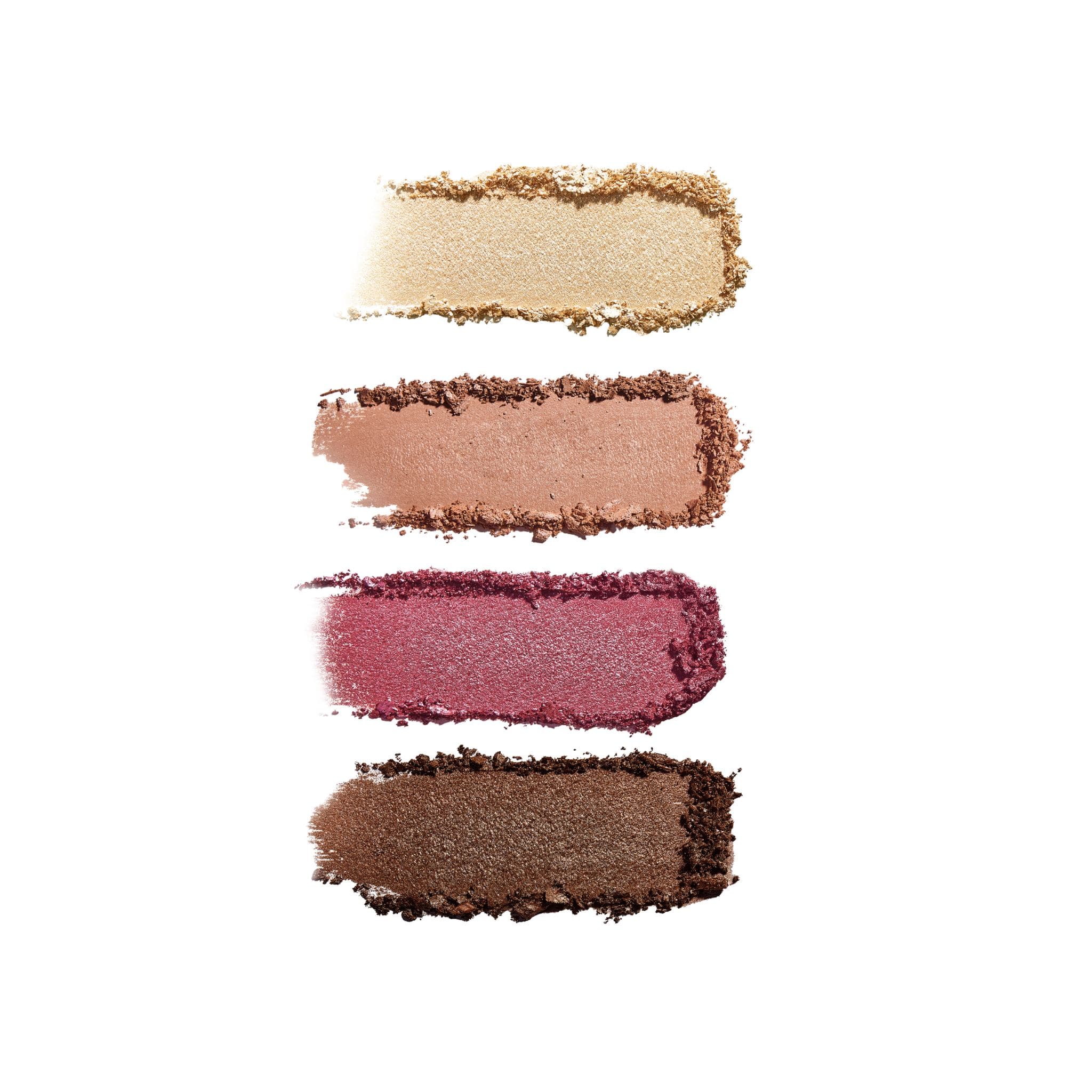 Hydra Eyes Quartet Wild Velvet eyeshadow swatches in gold rose berry and bronze shimmer 2