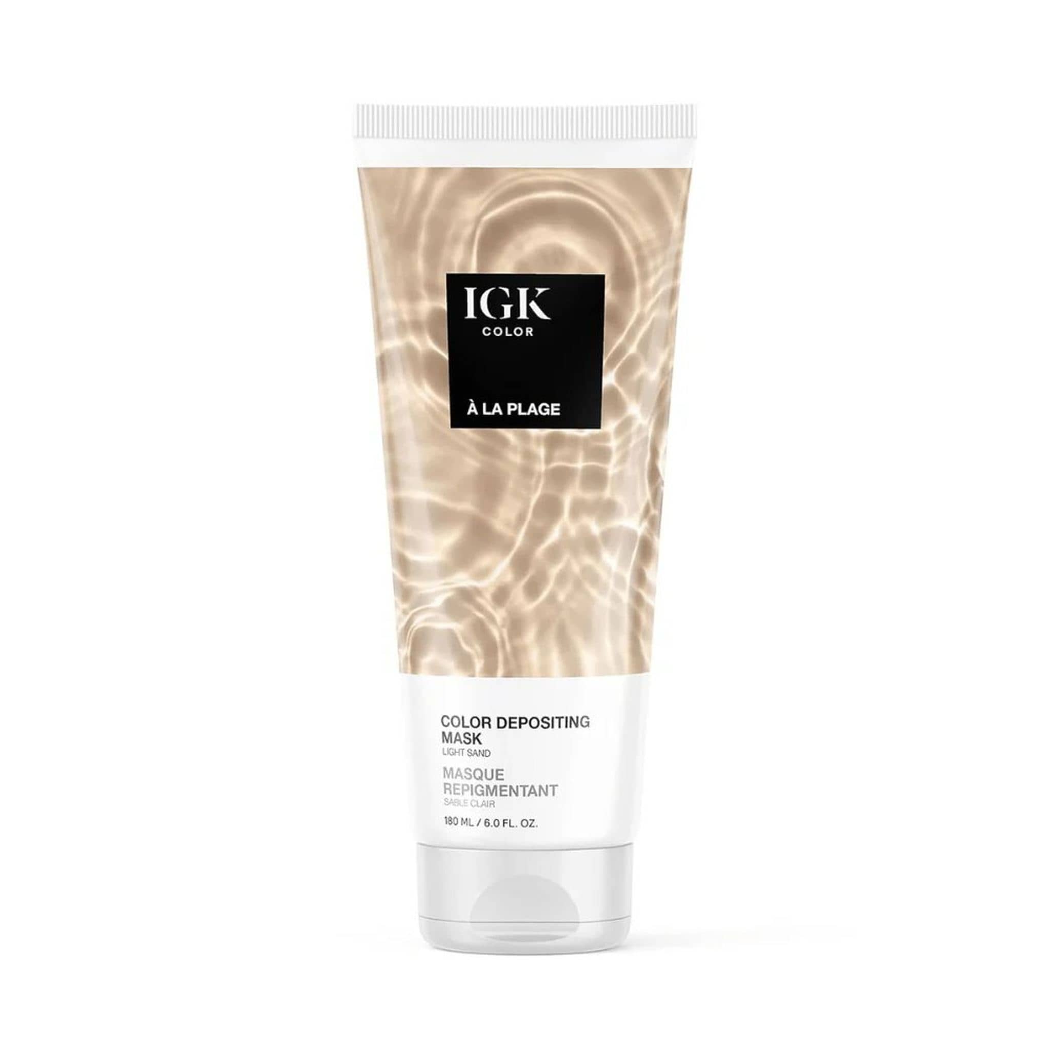 IGK Color À La Plage Color Depositing Mask in Light Sand, 6 fl oz tube 1