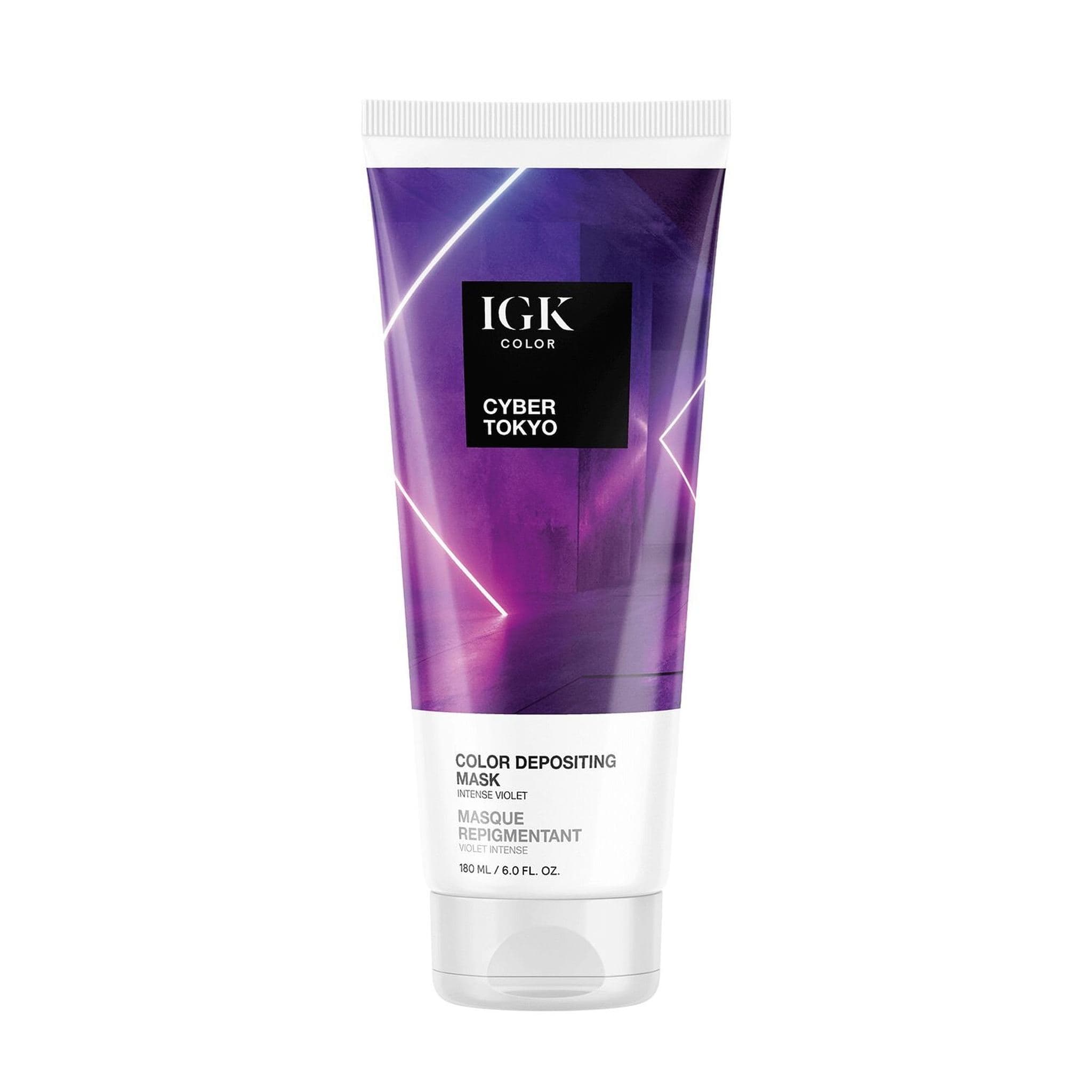 IGK Color Cyber Tokyo Color Depositing Mask in Intense Violet, 6 fl oz tube 1