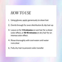 IGK Color Depositing Mask how to use instructions apply comb leave rinse dry 6