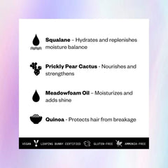 IGK Color Depositing Mask key ingredients squalane prickly pear cactus meadowfoam oil quinoa vegan leaping bunny certified 5