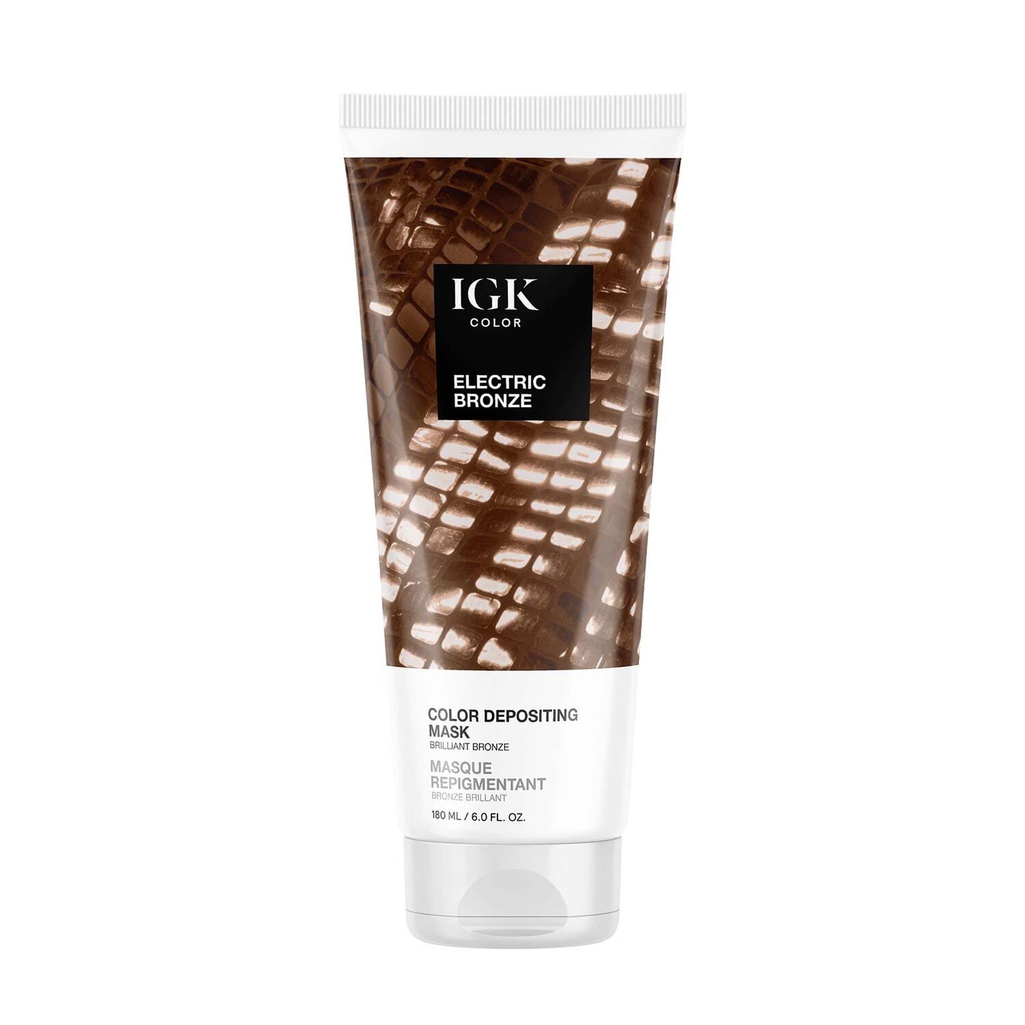 IGK Color Electric Bronze Color Depositing Mask in Brilliant Bronze, 6 fl oz tube 1