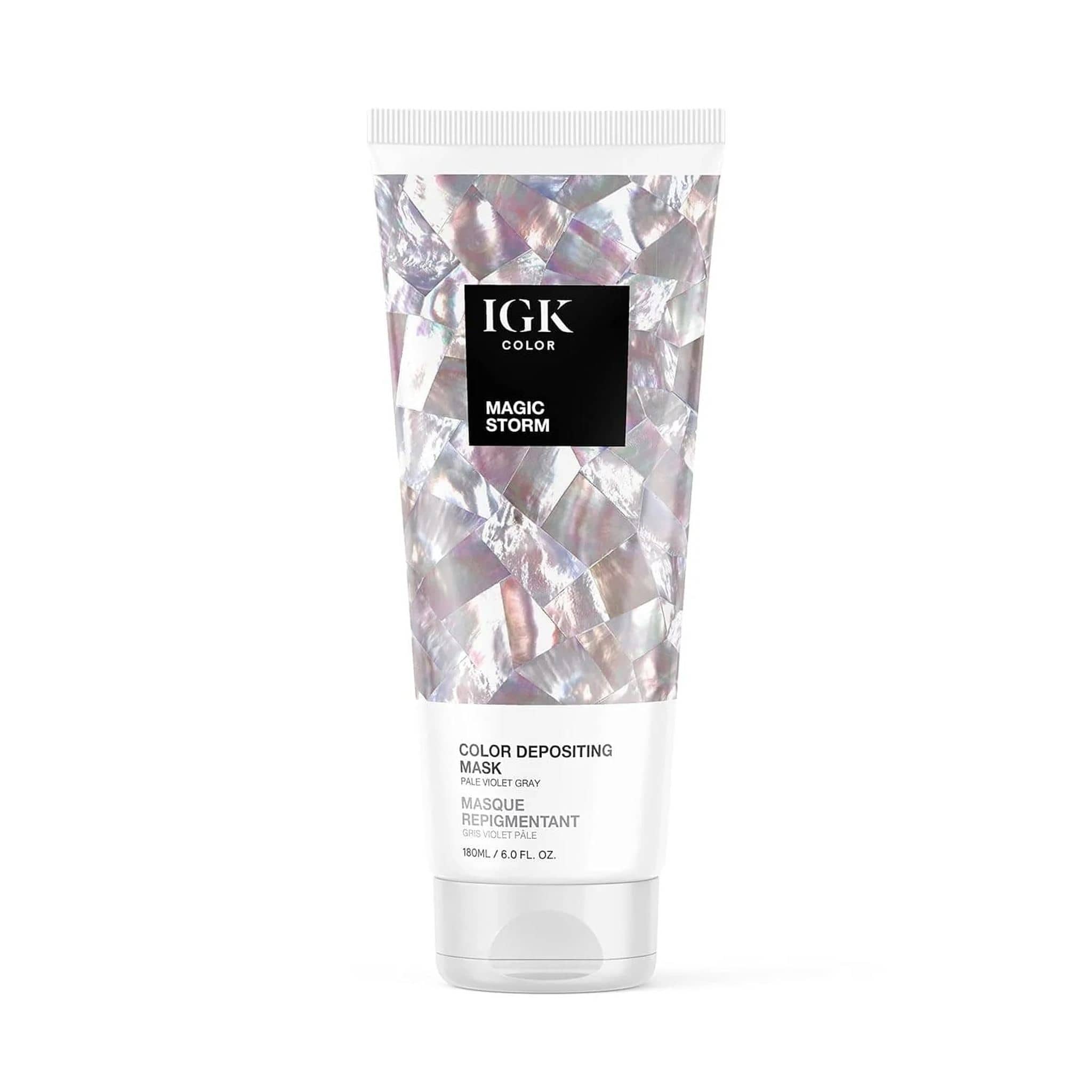 IGK Color Magic Storm Color Depositing Mask in Pale Violet Gray, 6 fl oz tube 1