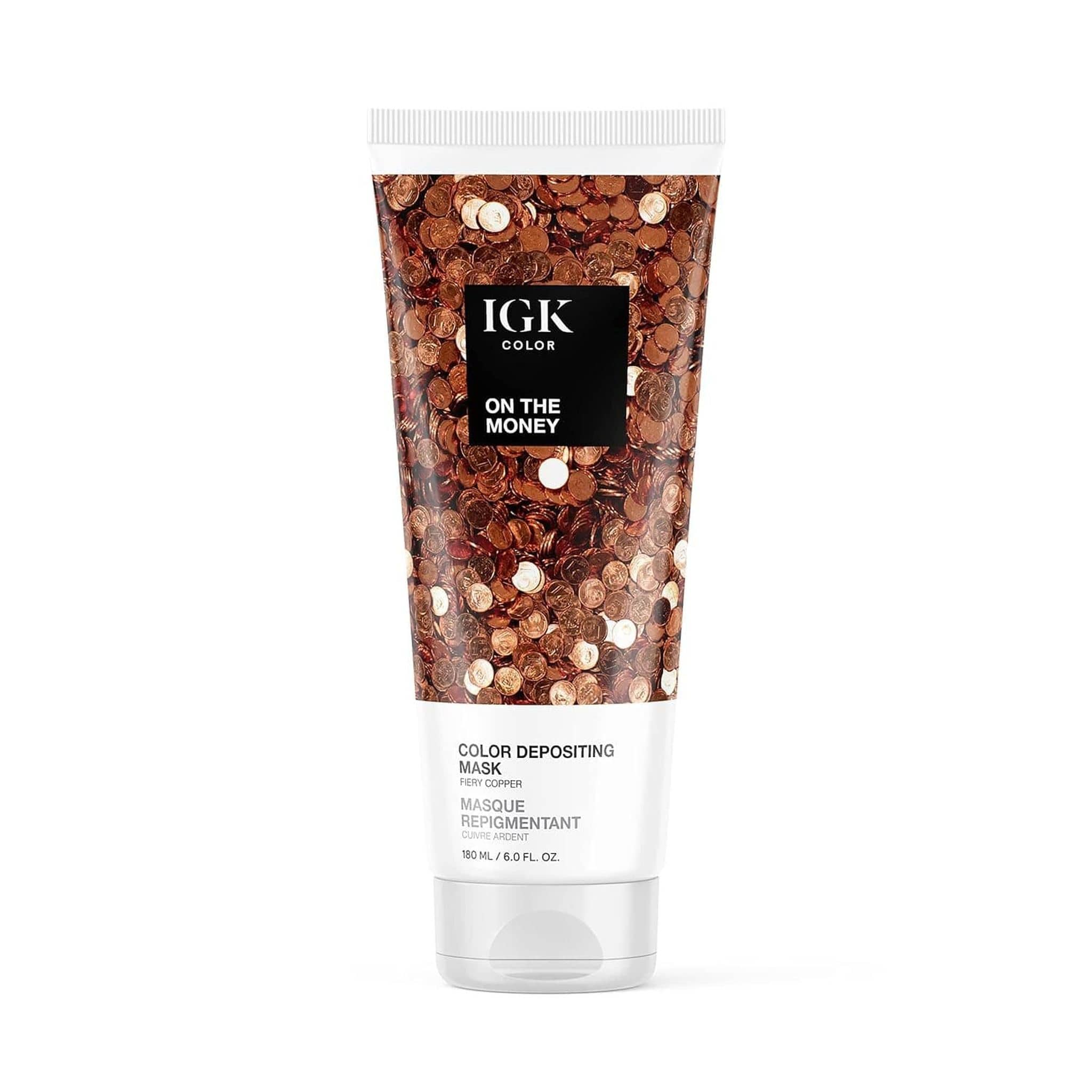 IGK Color On The Money Color Depositing Mask in Fiery Copper, 6 fl oz tube 1