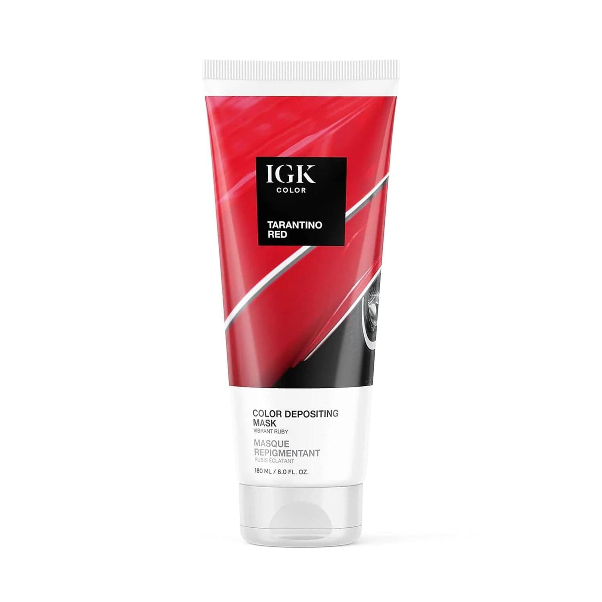 IGK Color Tarantino Red Color Depositing Mask in Vibrant Ruby, 6 fl oz tube 1