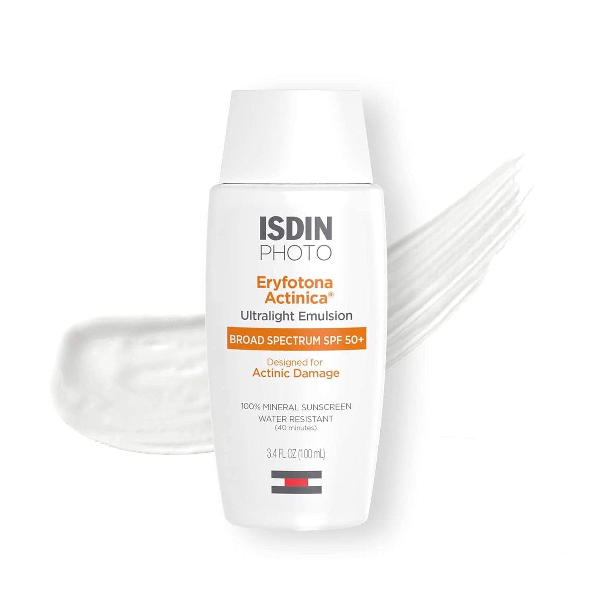 ISDIN Eryfotona Actinica SPF 50+ broad spectrum mineral sunscreen ultralight emulsion for actinic damage 3.4 fl oz | 100 ml