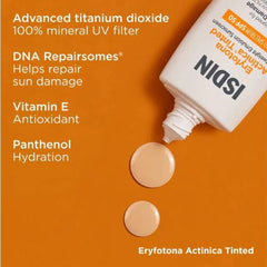 Mineral titanium dioxide DNA Repairsomes vitamin E and panthenol ingredients