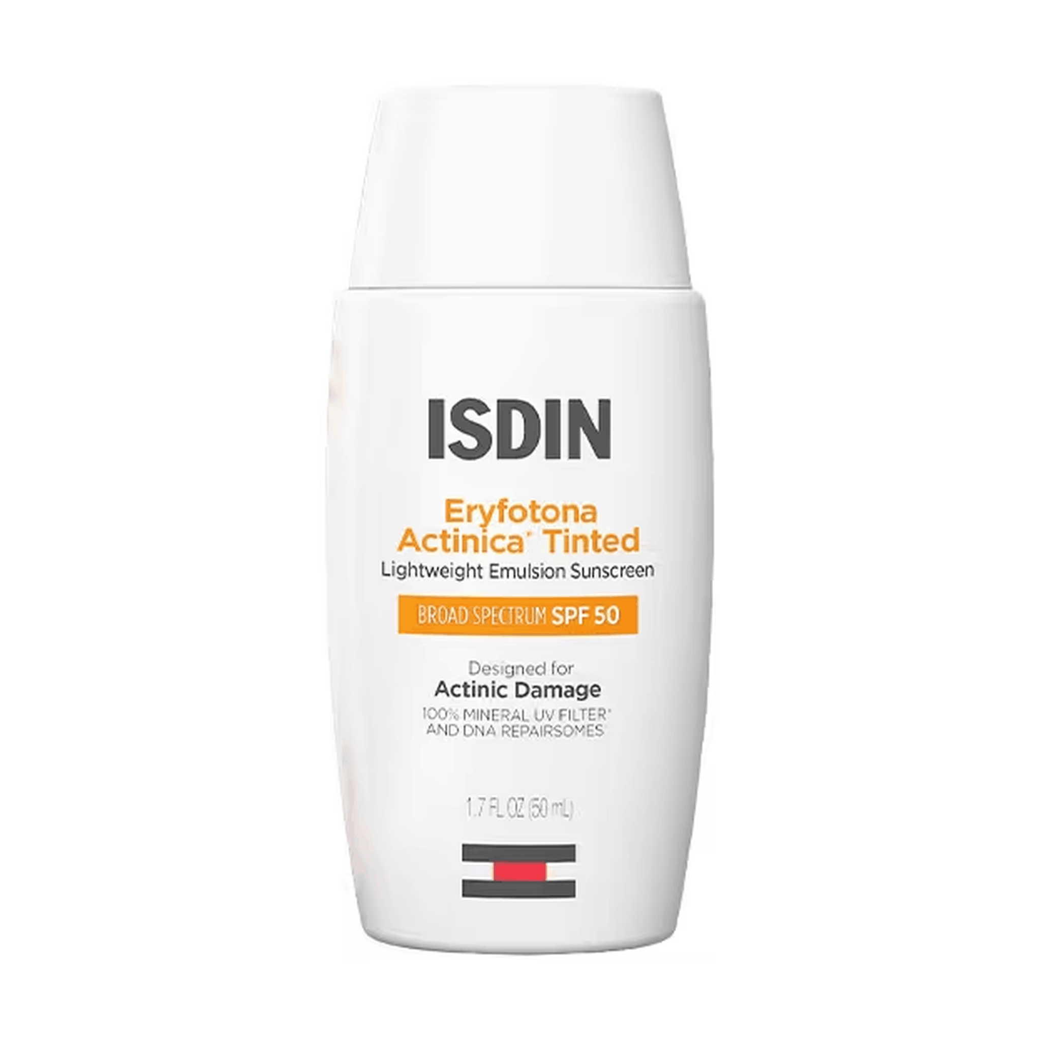 ISDIN Eryfotona Actinica Tinted SPF 50 mineral sunscreen bottle 1.7 oz
