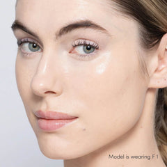 Jane Iredale Skintuition Liquid Concealer F1 - fair with neutral undertones worn on model with glowing skin 3