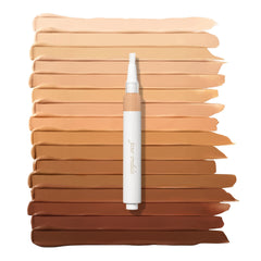 Jane Iredale Skintuition Liquid Concealer shade swatches showing full range from fair to deep