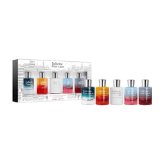 Juliette Has a Gun Paris miniature perfume set with five bottles displayed beside the box