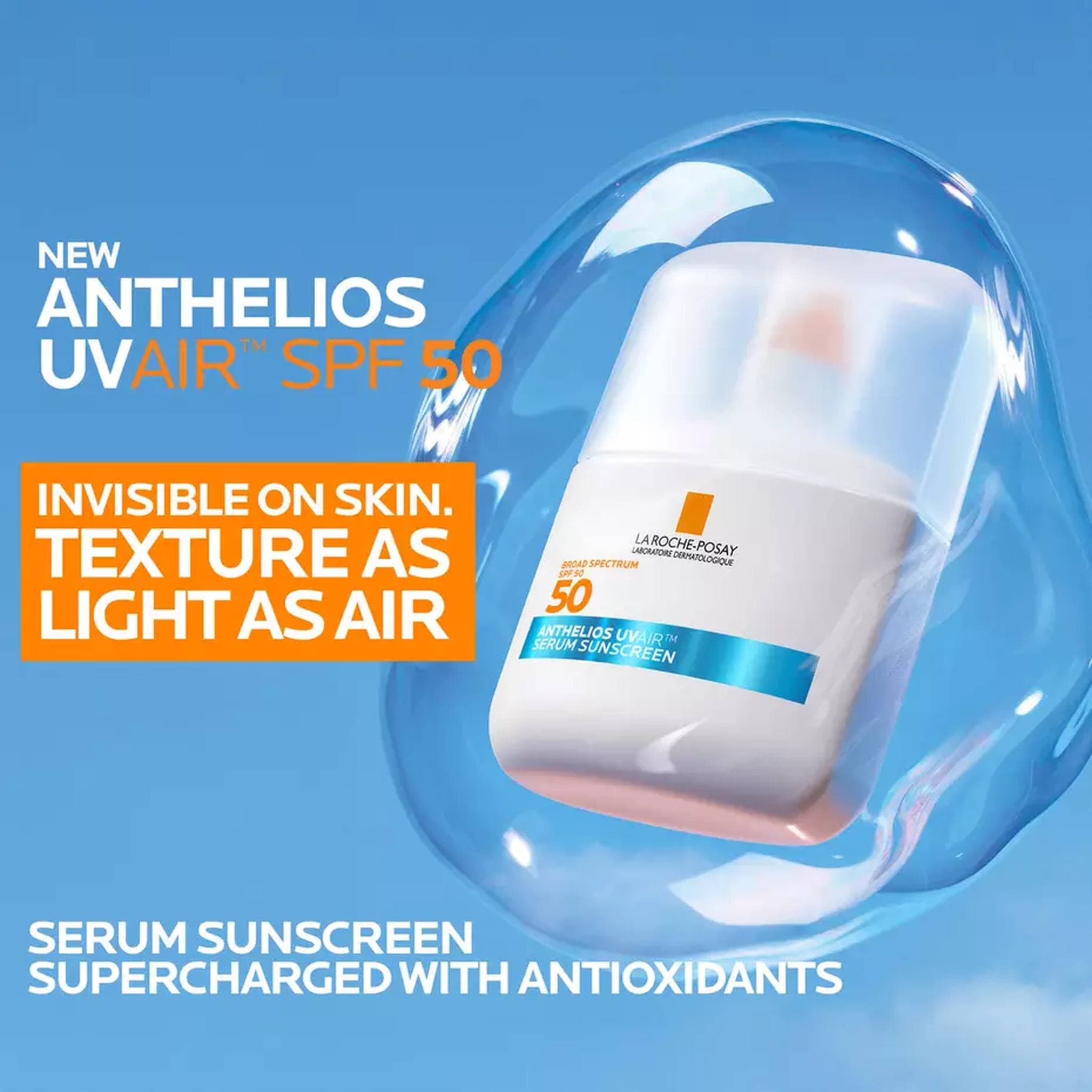 Anthelios UV Air SPF 50 serum sunscreen with weightless invisible texture