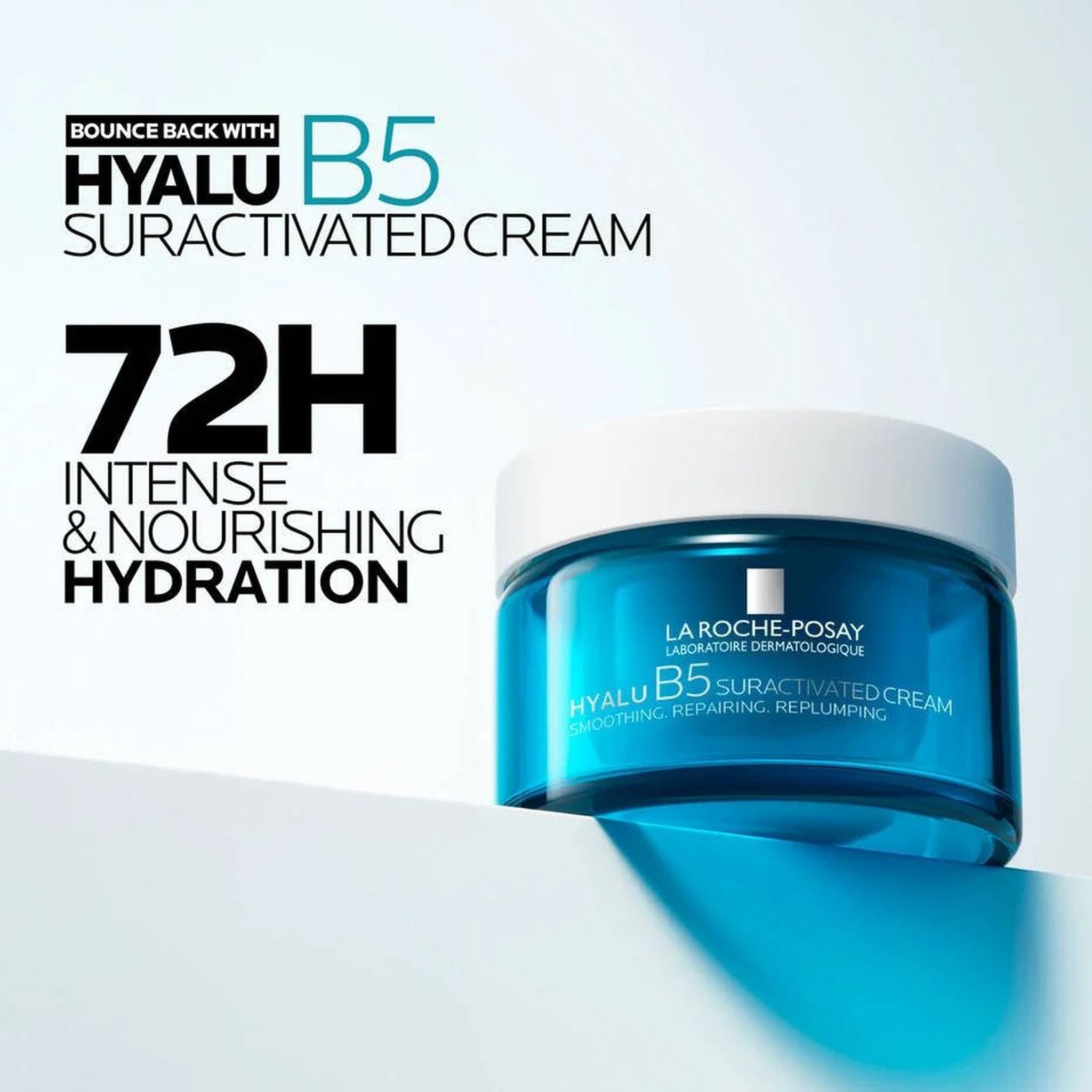 La Roche-Posay Hyalu B5 Suractivated Cream 72H intense nourishing hydration blue jar