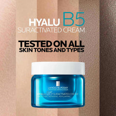 La Roche-Posay Hyalu B5 cream jar tested on all skin tones 8