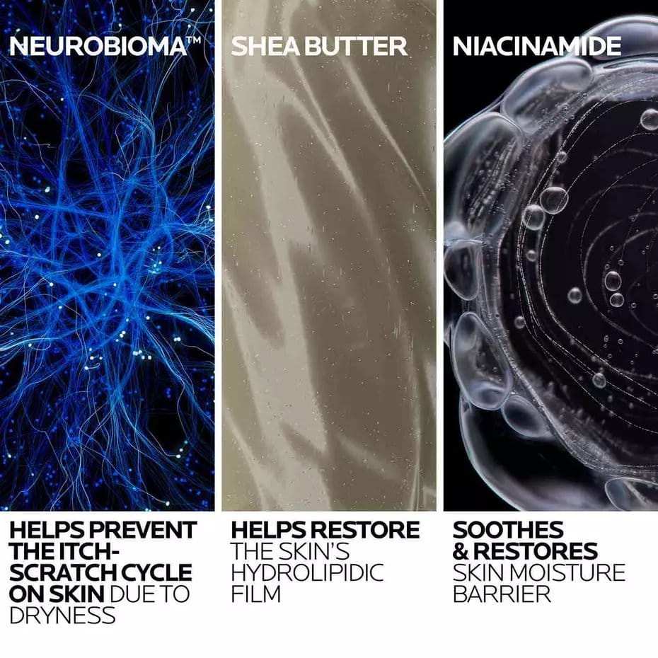 Neurobioma shea butter and niacinamide ingredients in Lipikar AP+M cream