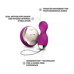 LELO Hula Beads deep rose remote control vibrating beads in luxury black gift box packaging