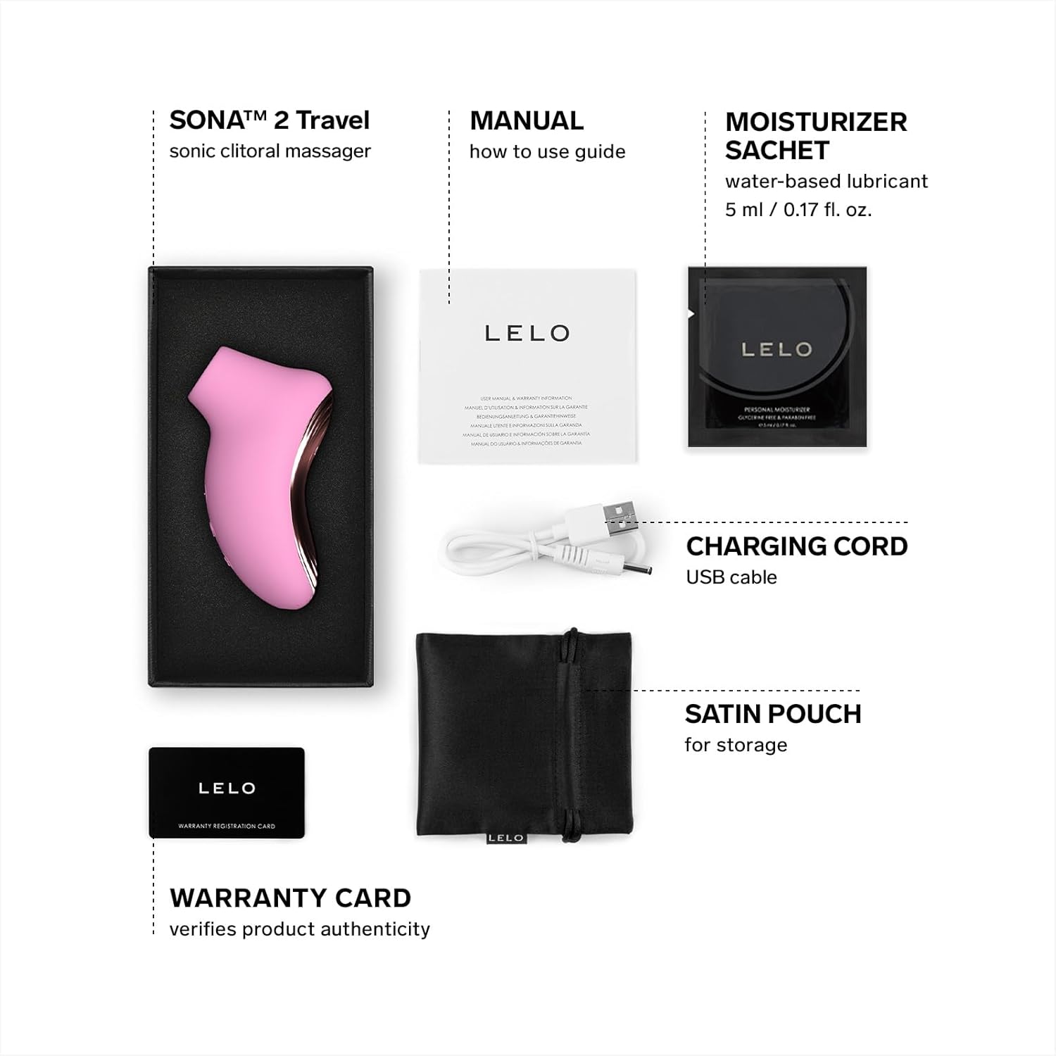LELO SONA2 Travel Pink 4