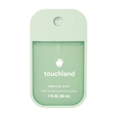 Touchland Gentle Mist Lily of the Valley ultra soothing hand sanitizer in a soft green 1 oz pocket spray