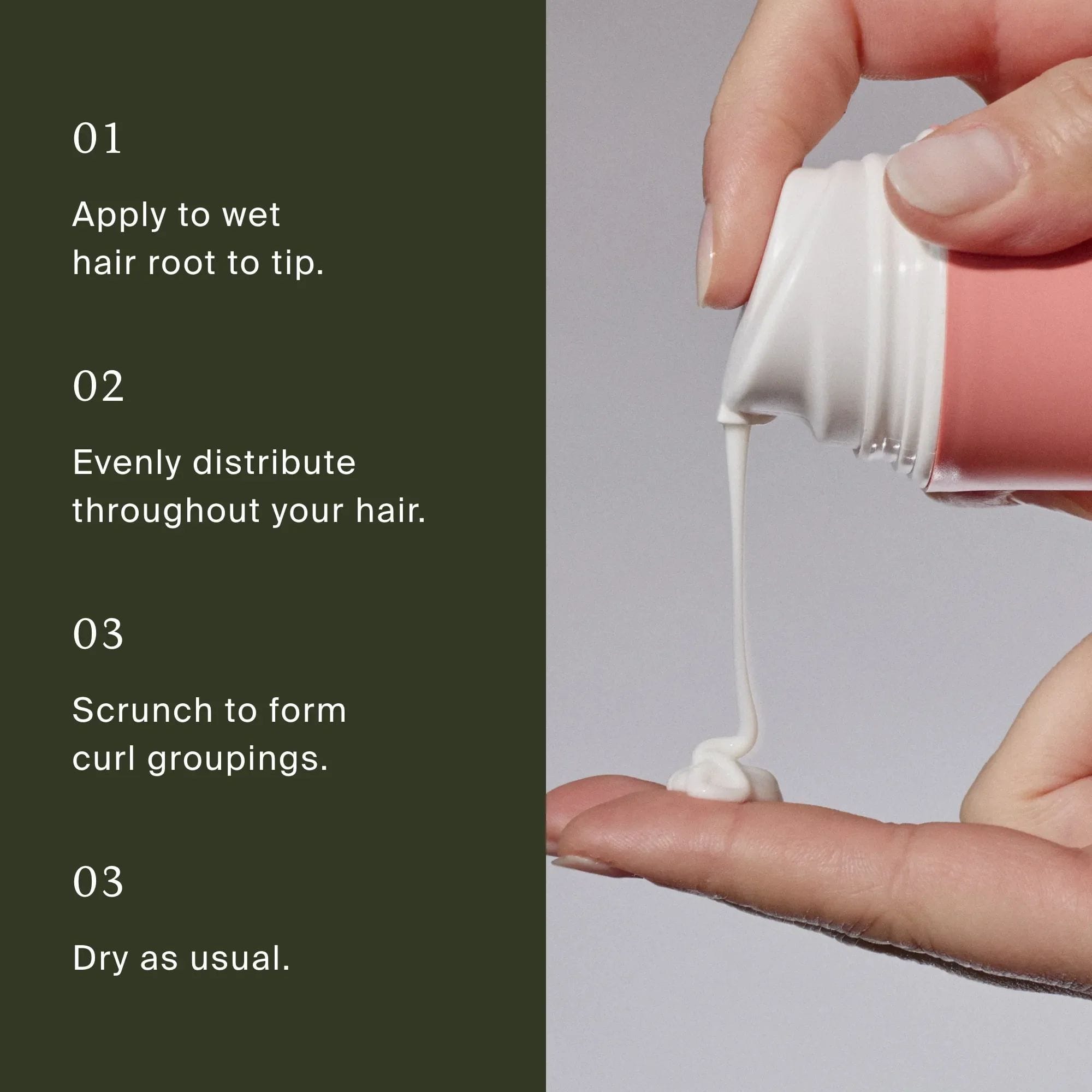 How to use Living Proof Curl Definer by applying to wet hair and scrunching to form curl groupings
